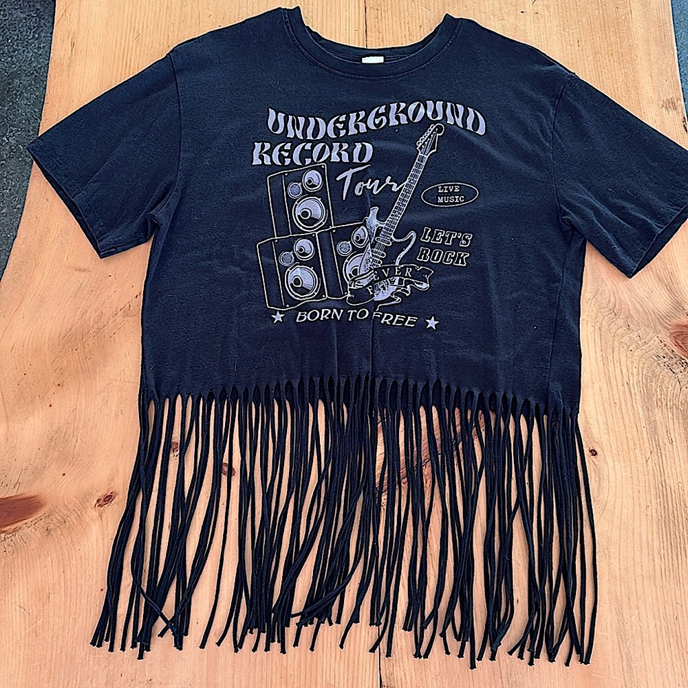 T-Shirt Fringe Short Sleeve